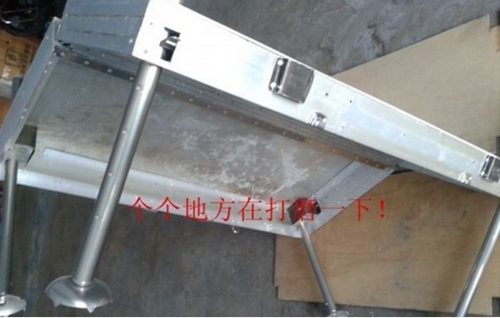 钓友DIY铝合金小钓台过程_WWW.YUJUCEPING.COM