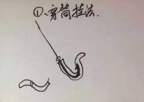蚯蚓挂钩钓法图解_WWW.YUJUCEPING.COM